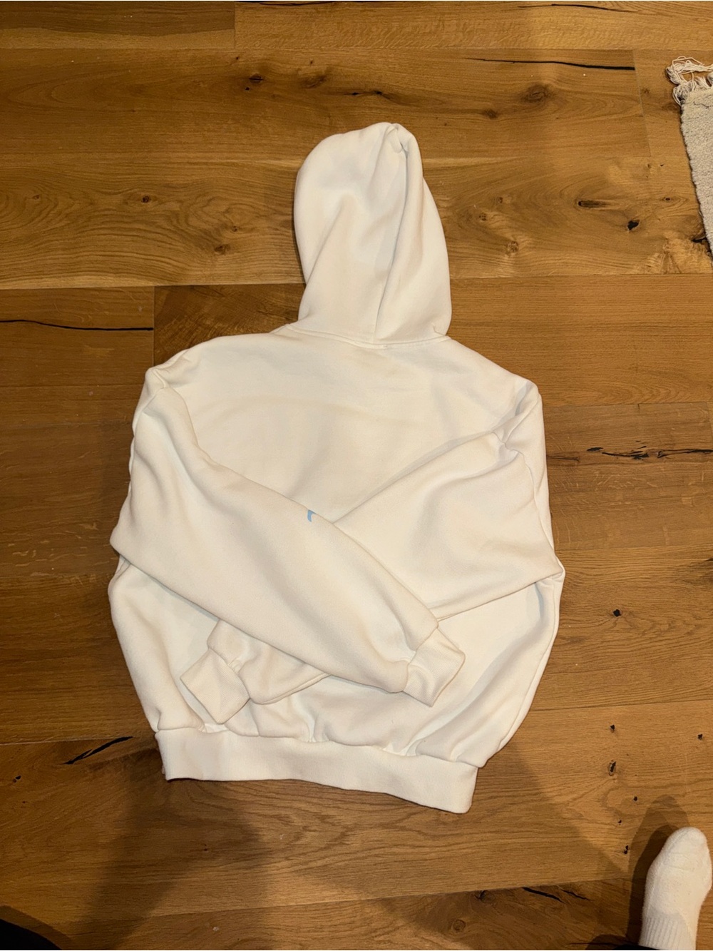 Edikted Cream Hoodie with Light Blue Bow Details - Picture 3 of 3